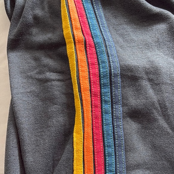 AVIATOR NATION 5 STRIPE SWEATPANTS - CHARCOAL 🌈 - Picture 6 of 7